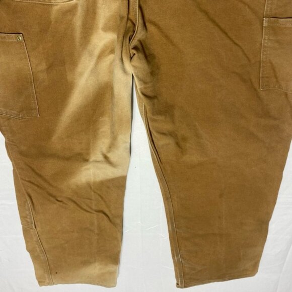 Vintage Carhartt Sun Faded Tan Double Knee Duck Canvas Dungaree Fit Pants 36X29 - Picture 13 of 16